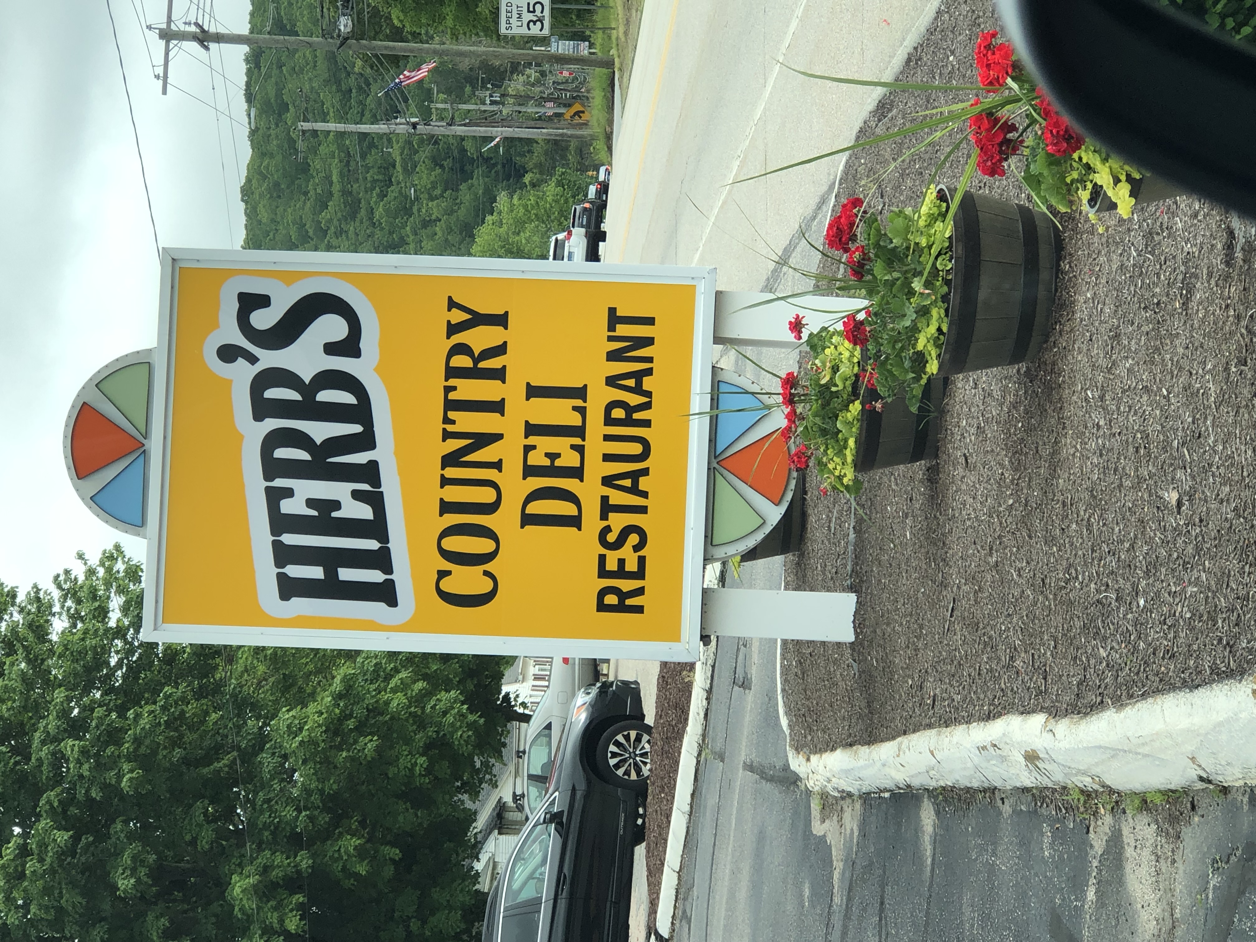 Herb’s Country Deli roadside sign in Uncasville